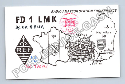 Starý Francie Alsasko radioamatérská stanice 1992 (M38744)