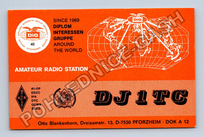 Starý Německo QSL lístek radioamatérská stanice 1993 (M38750)