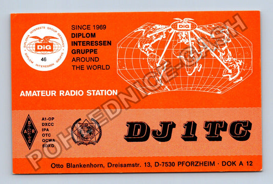 Starý Německo QSL lístek radioamatérská stanice 1993 (M38750)