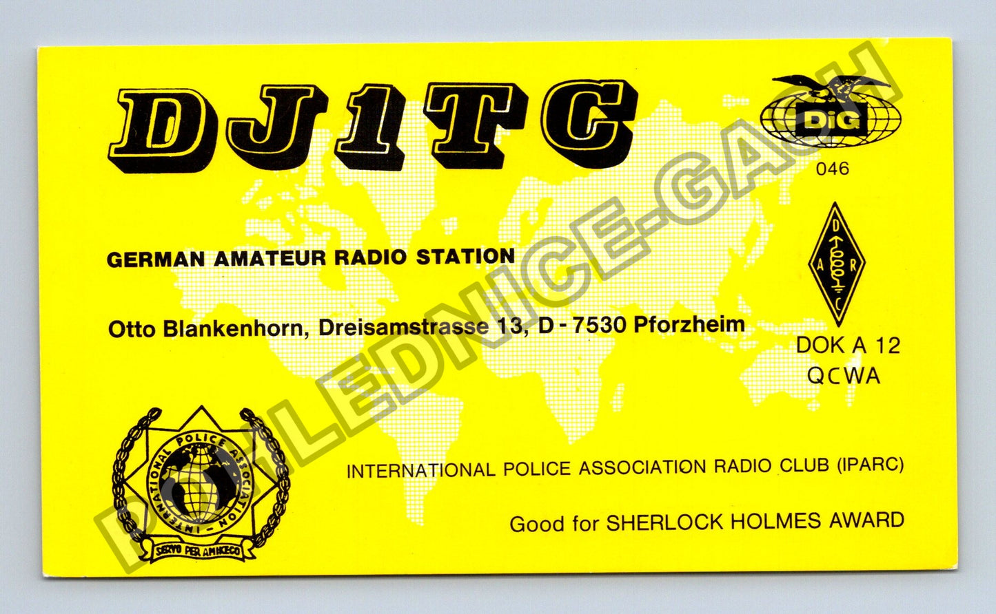 Starý Německo QSL lístek radioamatérská stanice 1994 (M38751)