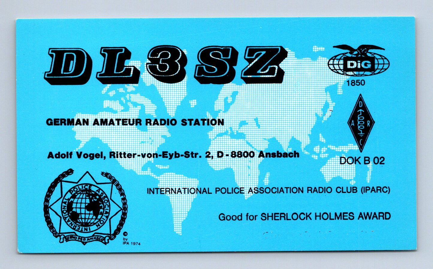Německo QSL lístek radioamatérská stanice DL3SZ (M38752)