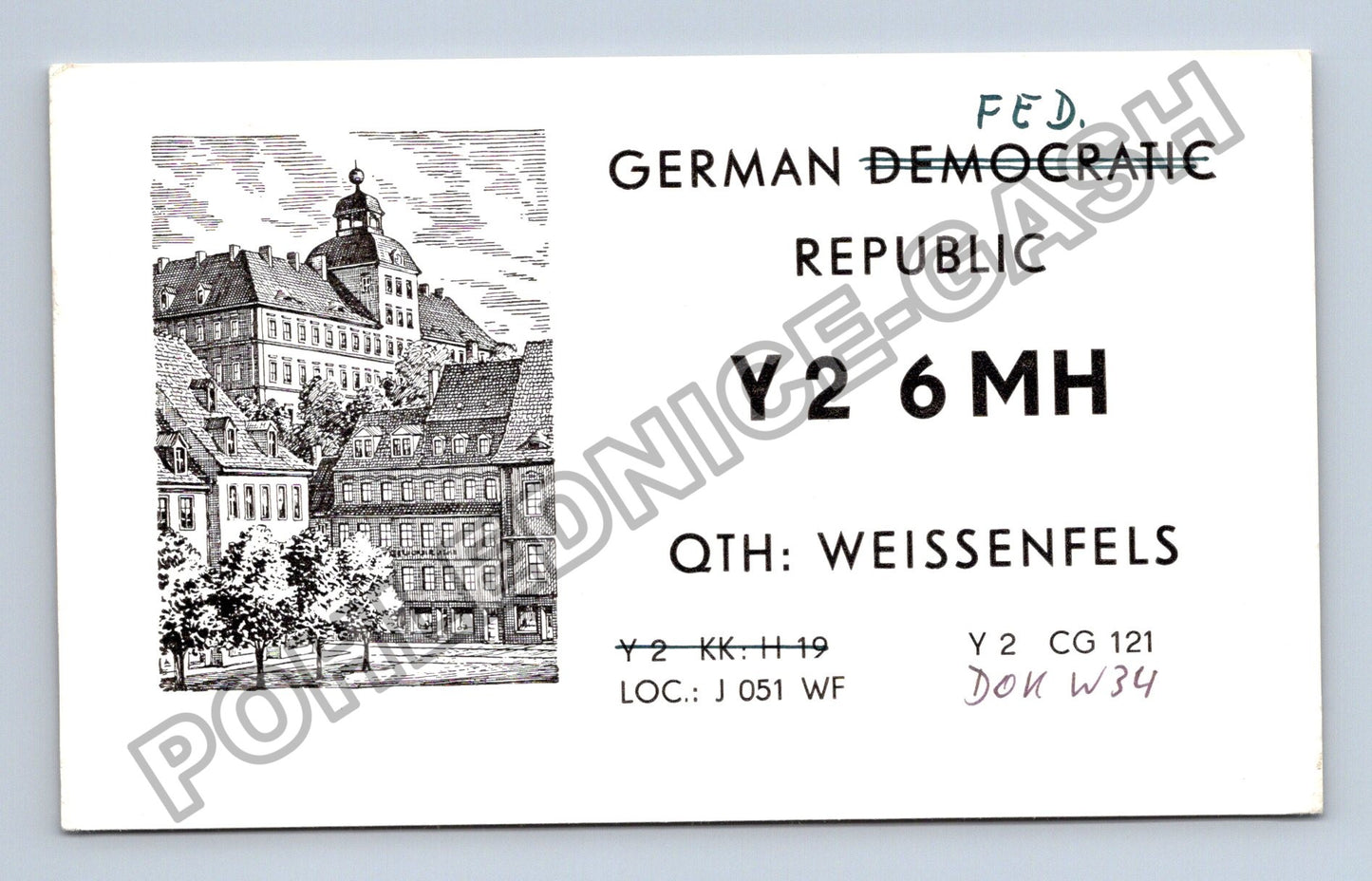 Pohlednice Německo Weissenfels hrad a domy 1999 (M38768)
