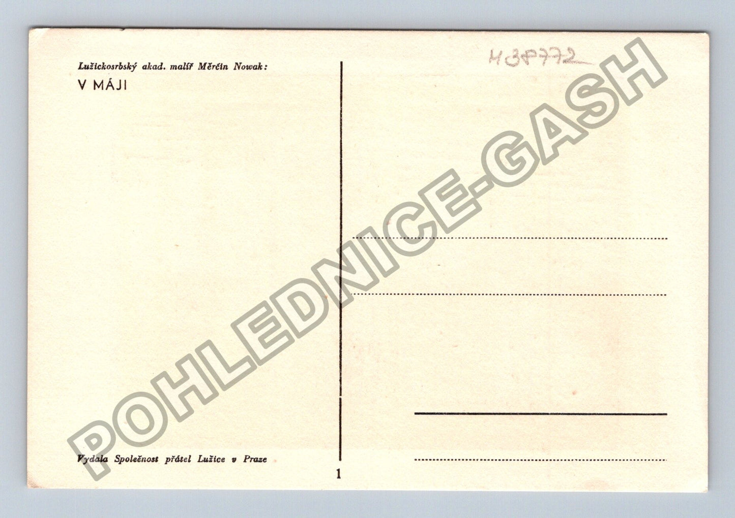 Pohlednice Lužickosrbský akad malíř Měrćin Nowak V MÁJI (M38772)