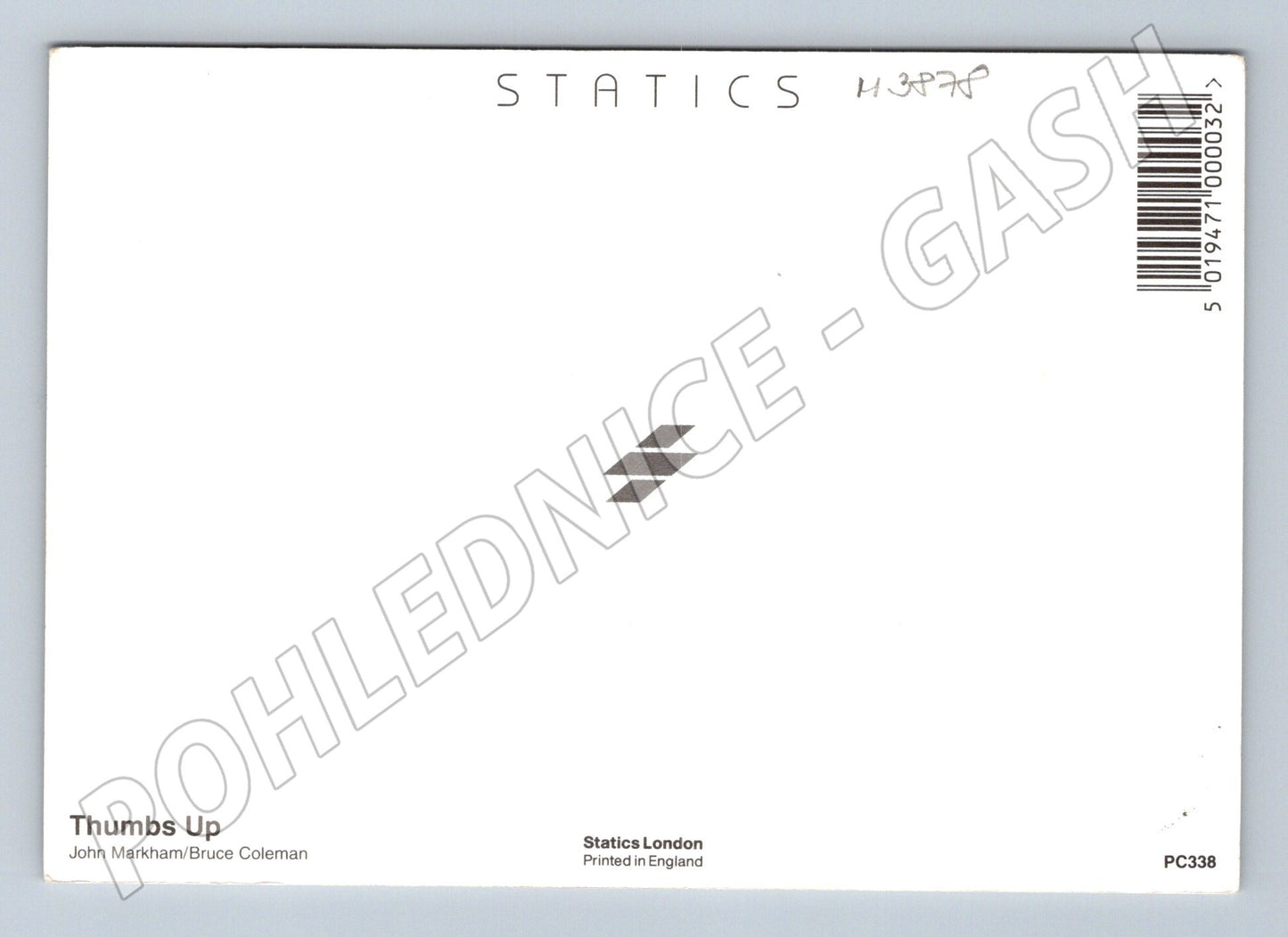 Pohlednice orangutan Thumbs Up – zvířecí motiv (M3878)