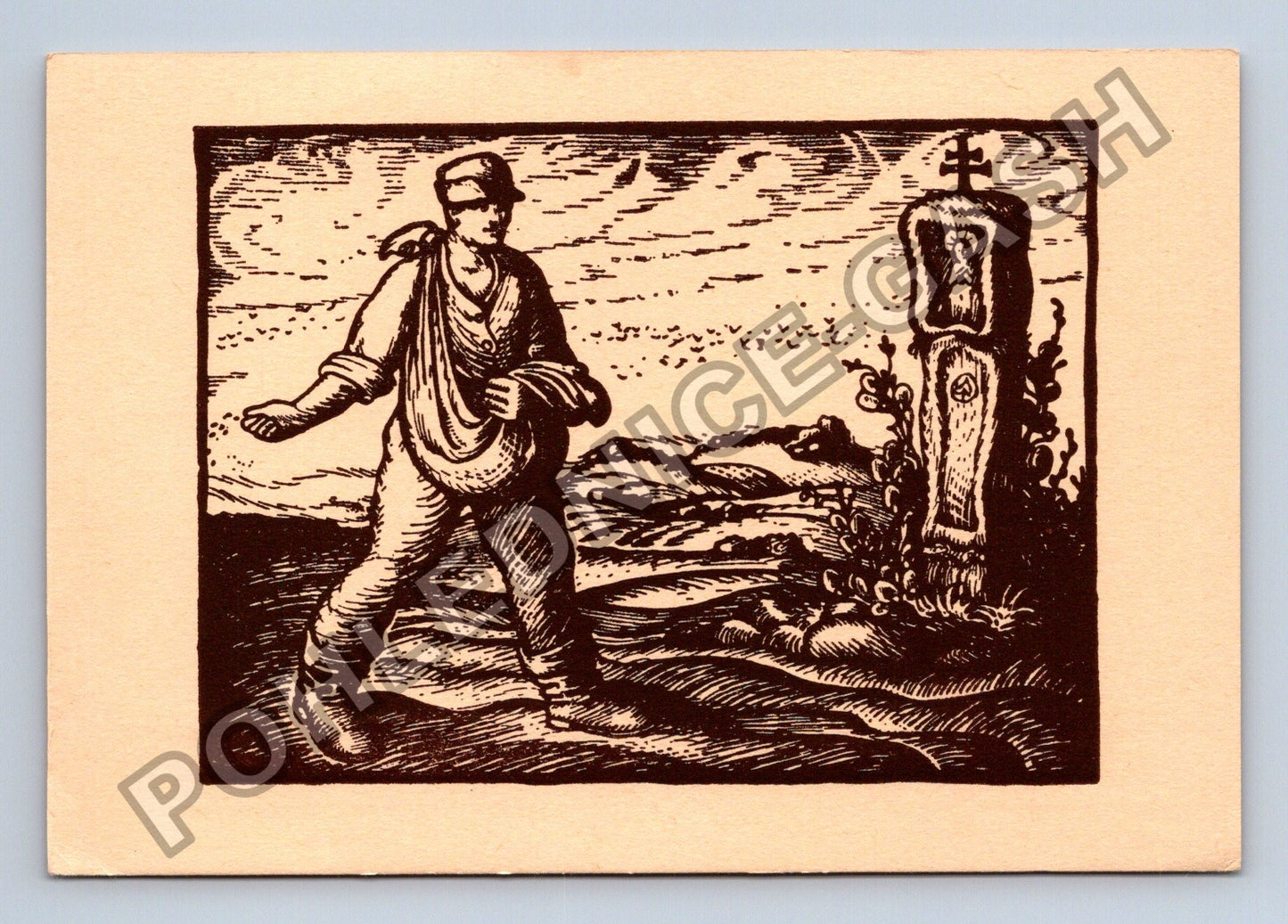 Pohlednice Lužickosrbský akad. malíř Měrćin Nowak Rozsévač (M38783)