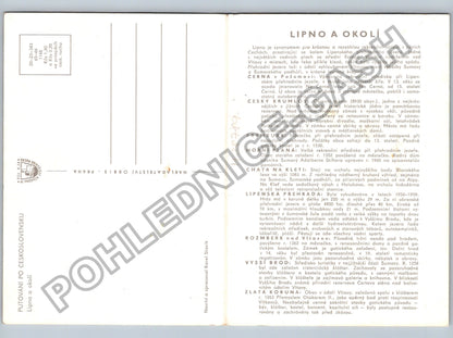 Pohlednice Lipno a okolí mapa s popisem (M38789)