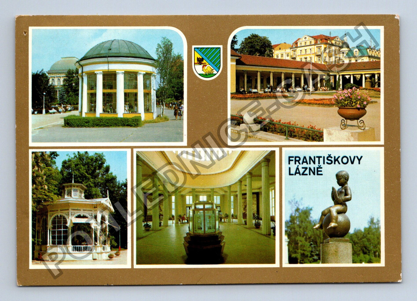 Pohlednice Františkovy Lázně koláž motivů (M38790)