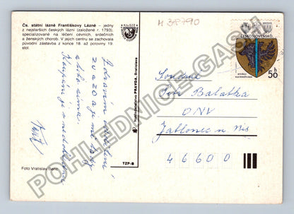 Pohlednice Františkovy Lázně koláž motivů (M38790)