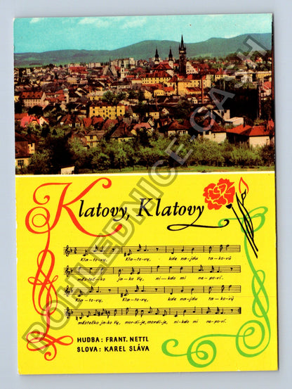 Pohlednice Klatovy panorama města a píseň (M38799)