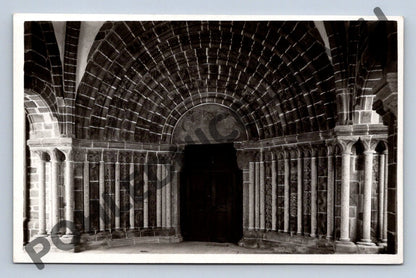 Pohlednice Třebíč bazilika sv Prokopa románský portál 1939 (M388)