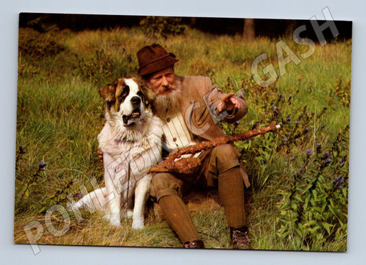 Pohlednice Krakonoš s bernardýnem – Orbis Praha (M3880)