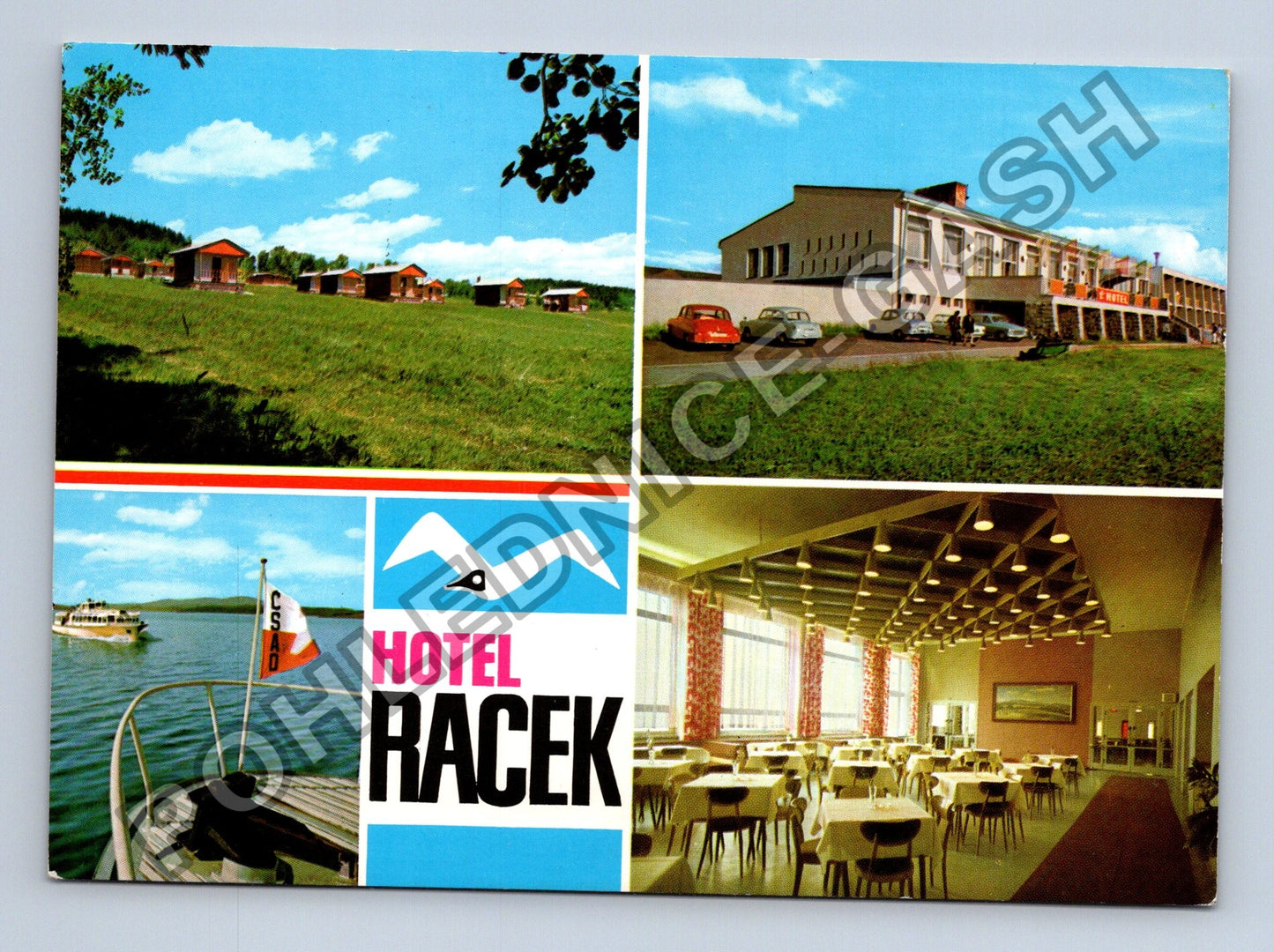 Pohlednice Lipno Černá v Pošumaví Hotel Racek loď (M38800)