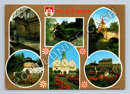 Pohlednice Stříbro koláž motivů (M38803)