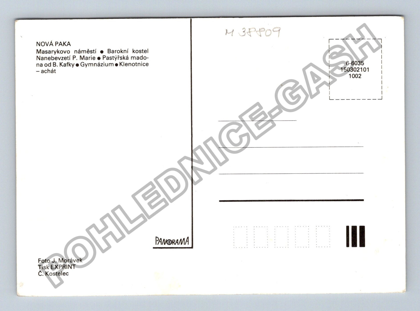 Pohlednice Nová Paka Masarykovo náměstí barokní kostel achát (M38809)