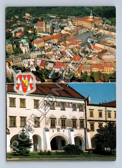 Pohlednice Kroměříž letecký pohled zámek podloubí 1995 (M38811)