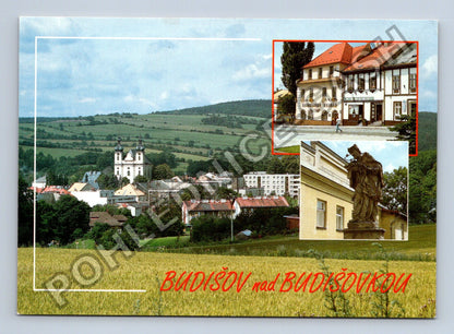 Pohlednice Budišov nad Budišovkou celkový pohled náměstí (M38813)