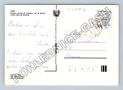 Pohlednice Cheb celkový pohled hrad Špalíček (M38816)