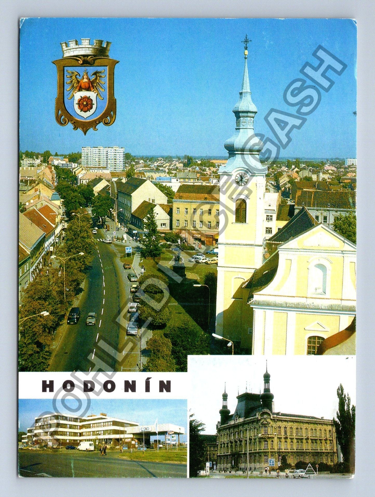 Pohlednice Hodonín koláž motivů 1996 (M38820)