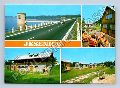 Pohlednice Jesenice přehrada rekreace chatky (M38829)