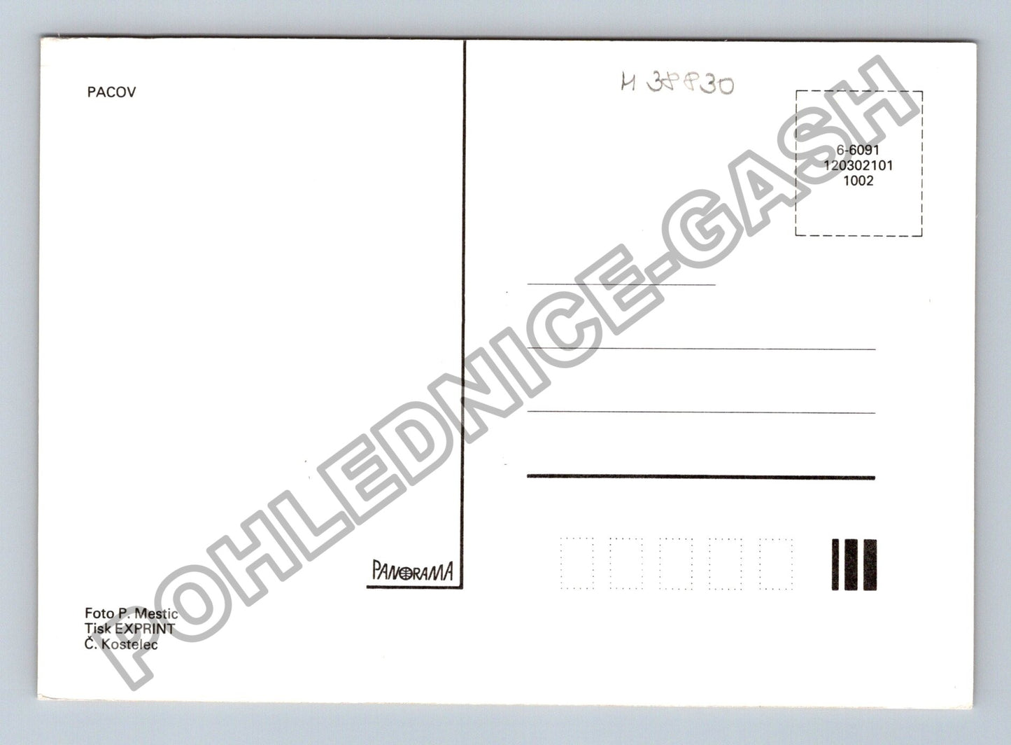 Pohlednice Pacov koláž náměstí socha ulice (M38830)