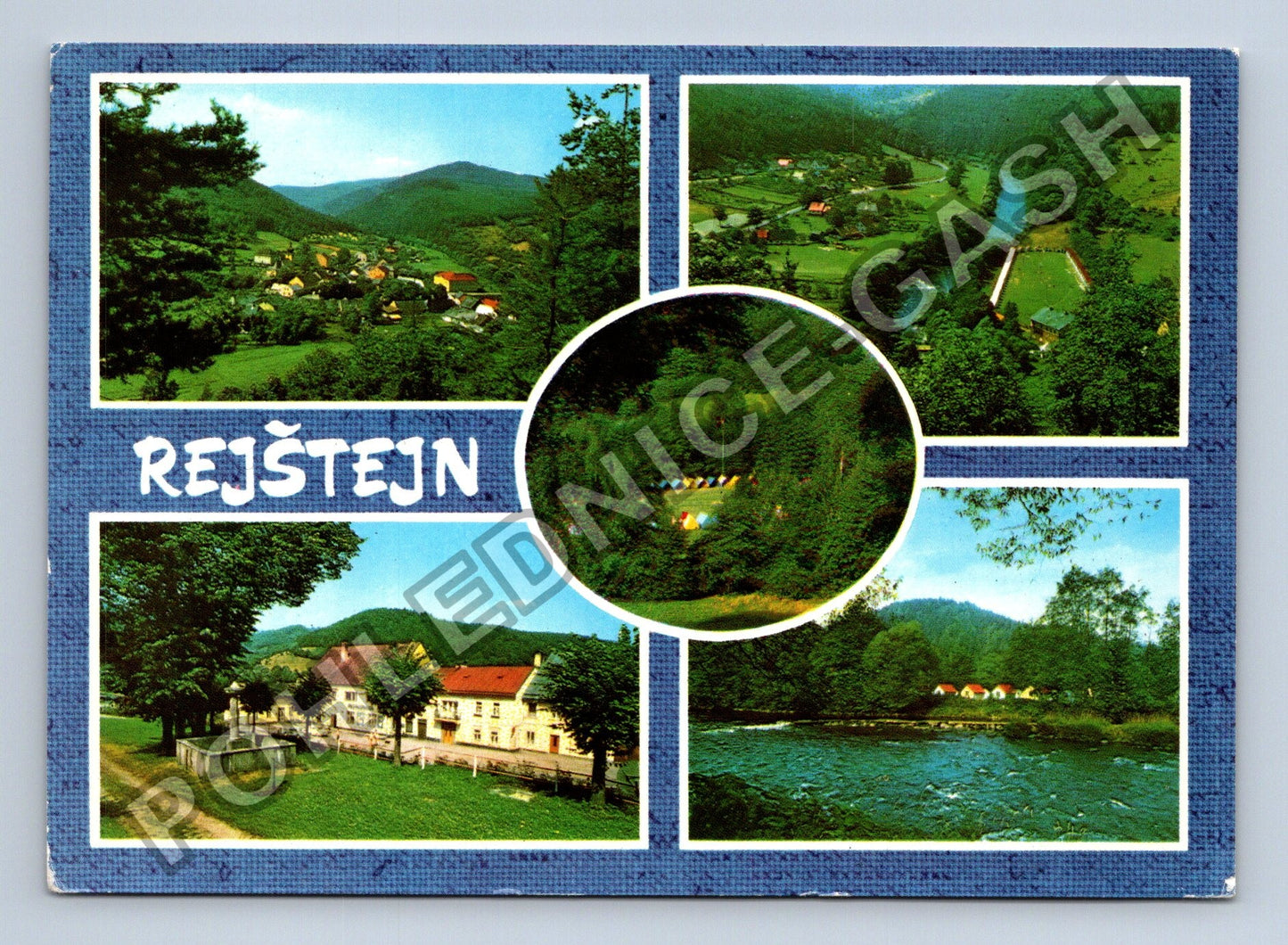 Pohlednice Rejštejn okres Klatovy koláž motivů (M38833)