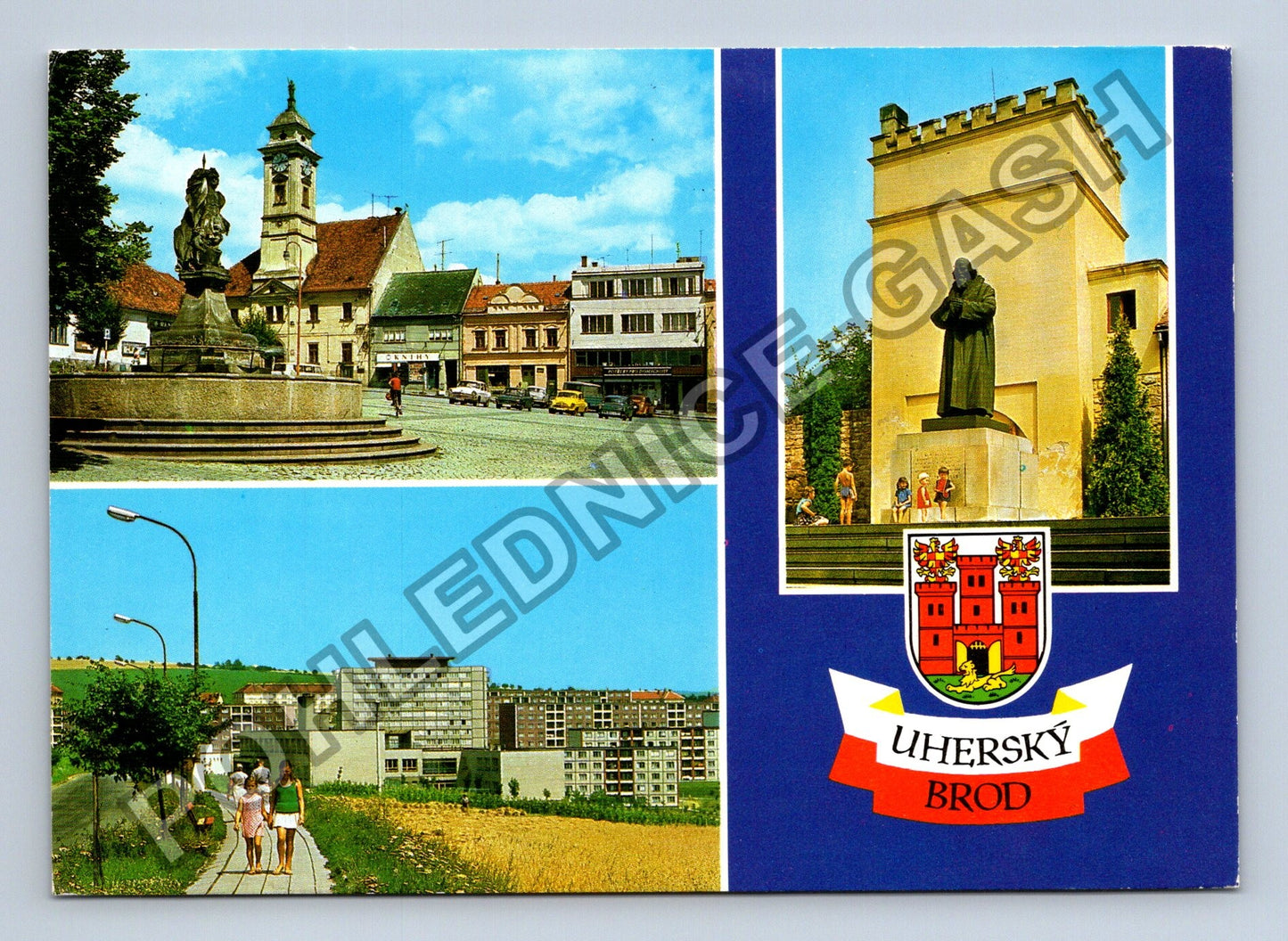 Pohlednice Uherský Brod Náměstí Míru Nové sídliště (M38834)