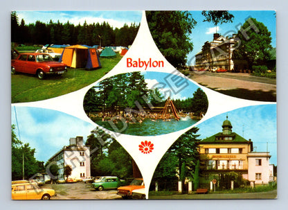 Pohlednice Babylon okres Domažlice koláž motivů (M38837)