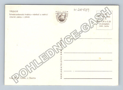 Pohlednice Třeboň Schwarzenberská hrobka náměstí zámek (M38839)