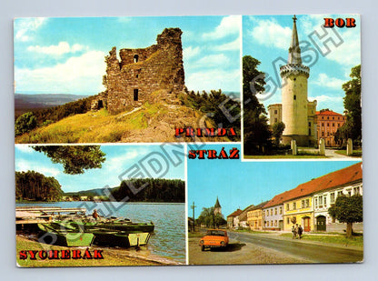 Pohlednice Bor Přimda Sycherák Stráž koláž motivů (M38849)