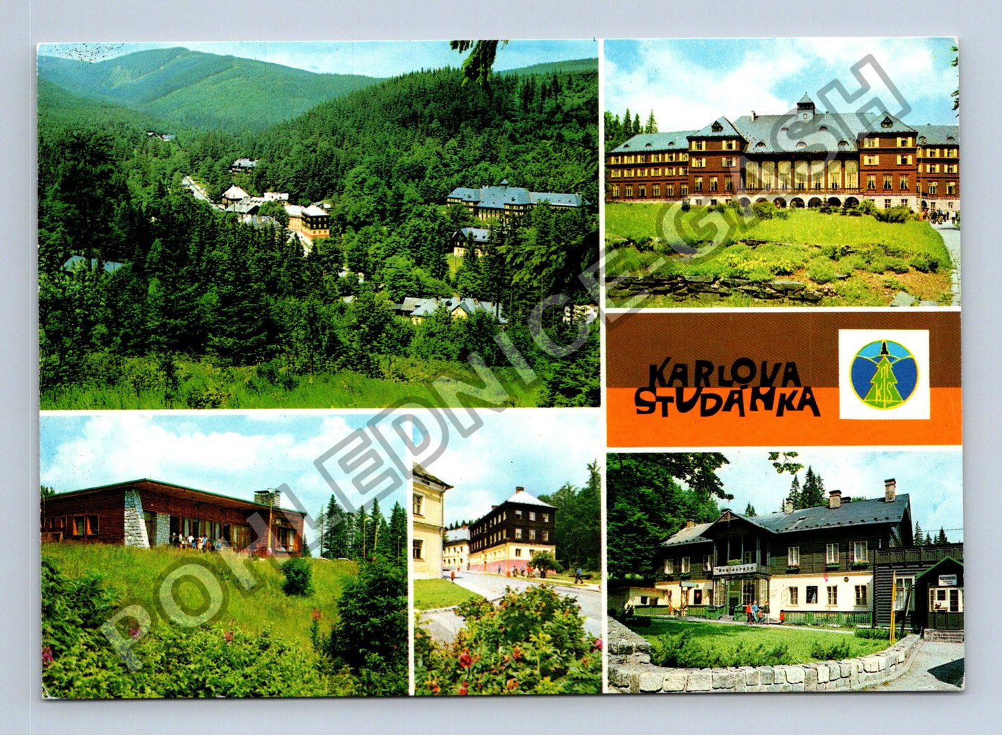 Pohlednice Karlova Studánka horská krajina lázeňské domy (M38853)