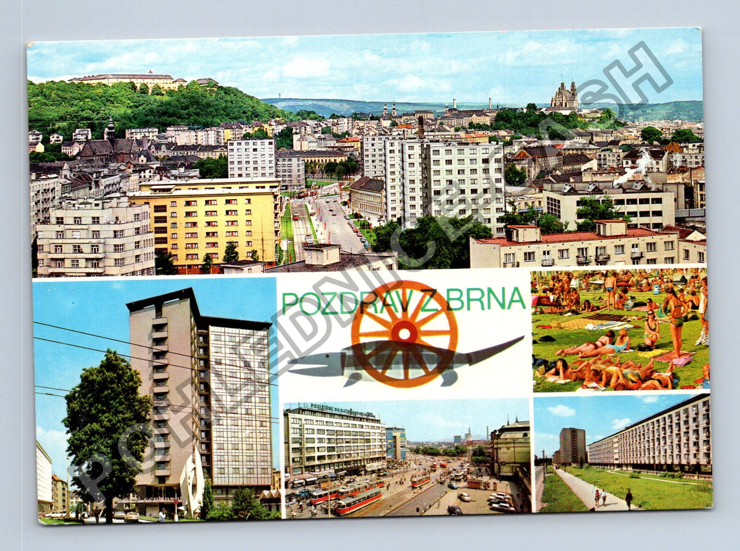 Pohlednice Brno Celkový pohled koupaliště náměstí Studentská (M38856)