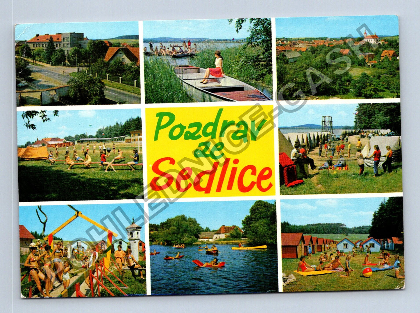 Pohlednice Sedlice okres Strakonice koláž motivů (M38857)