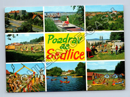 Pohlednice Sedlice okres Strakonice koláž motivů (M38857)