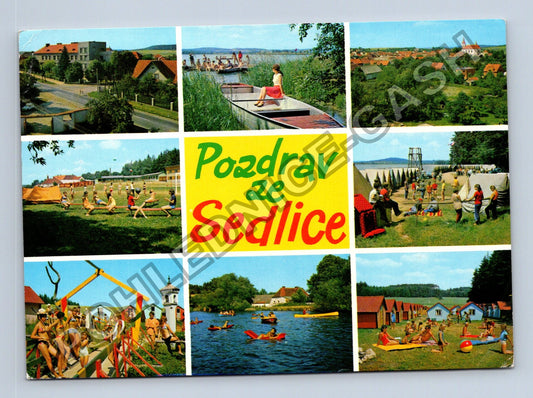 Pohlednice Sedlice okres Strakonice koláž motivů (M38857)