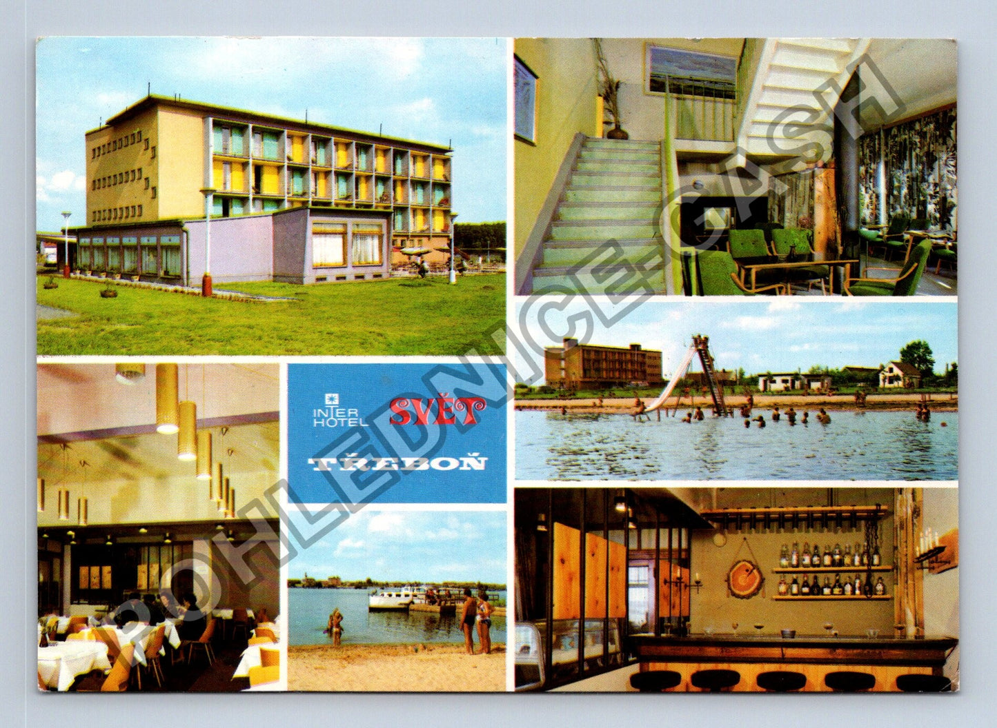 Pohlednice Třeboň Interhotel Svět koláž motivů (M38862)