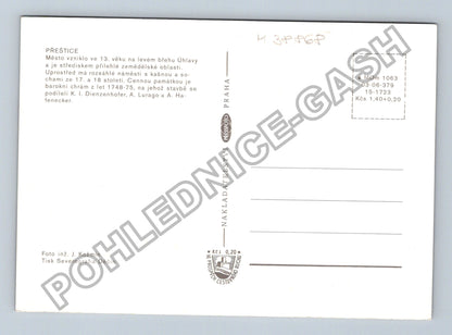 Pohlednice Přeštice náměstí kostel památník (M38868)