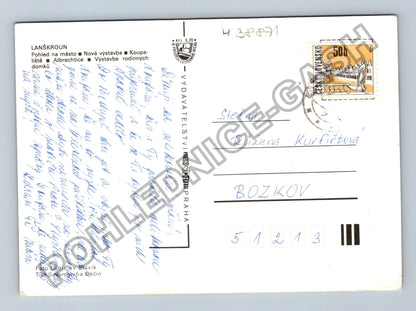 Pohlednice Lanškroun pohled na město koupaliště sídliště (M38871)