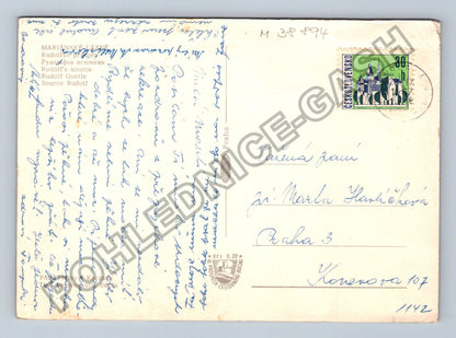 Pohlednice Mariánské Lázně Rudolfův pramen 1970 (M38894)
