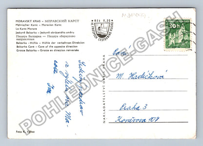 Pohlednice Moravský kras jeskyně Balcarka (M38897)