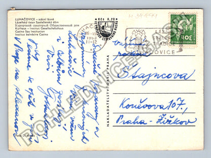 Pohlednice Luhačovice lázeňský ústav Společenský dům 1963 (M38899)