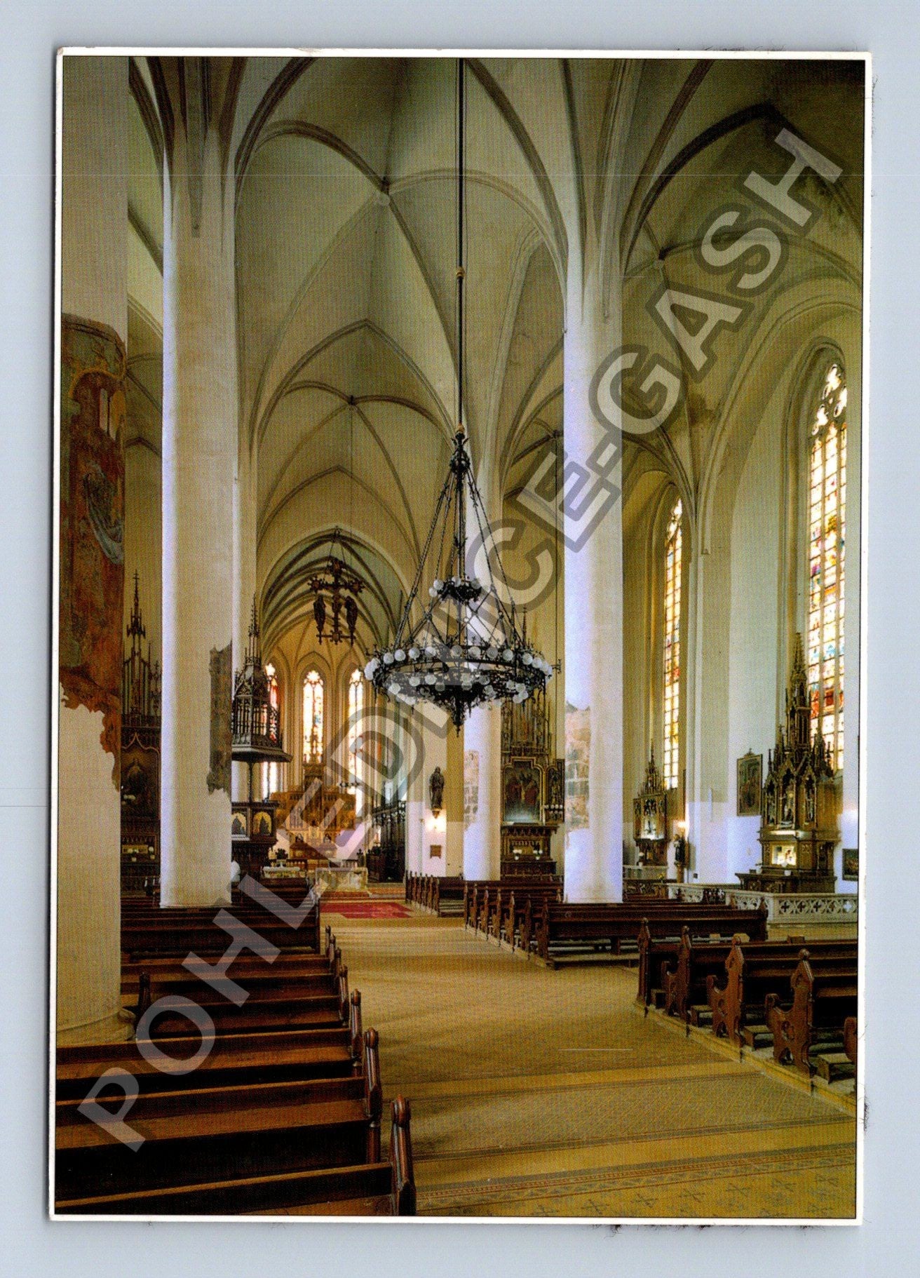 Pohlednice Cheb Chrám sv Mikuláše interiér (M38901)
