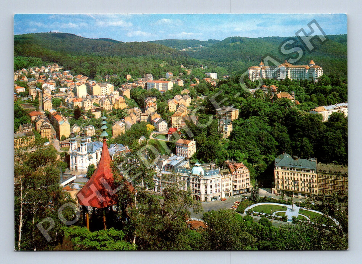 Pohlednice Karlovy Vary letecký pohled (M38905)