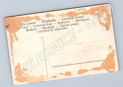 Pohlednice plachetnice na moři – malovaný motiv (M3892)