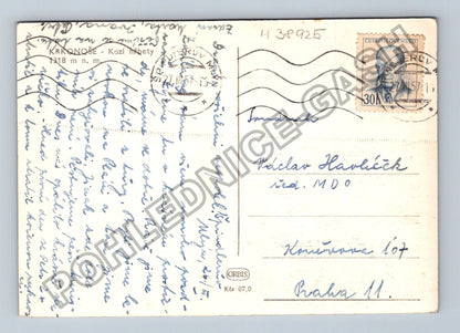 Pohlednice Krkonoše Kozí hřbety 1957 (M38925)
