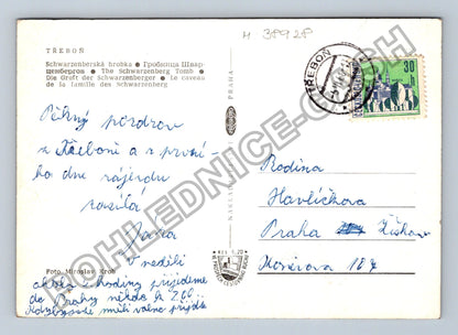 Pohlednice Třeboň Schwarzenberská hrobka interiér (M38928)
