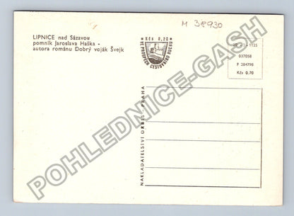 Pohlednice Lipnice nad Sázavou pomník Jaroslava Haška (M38930)