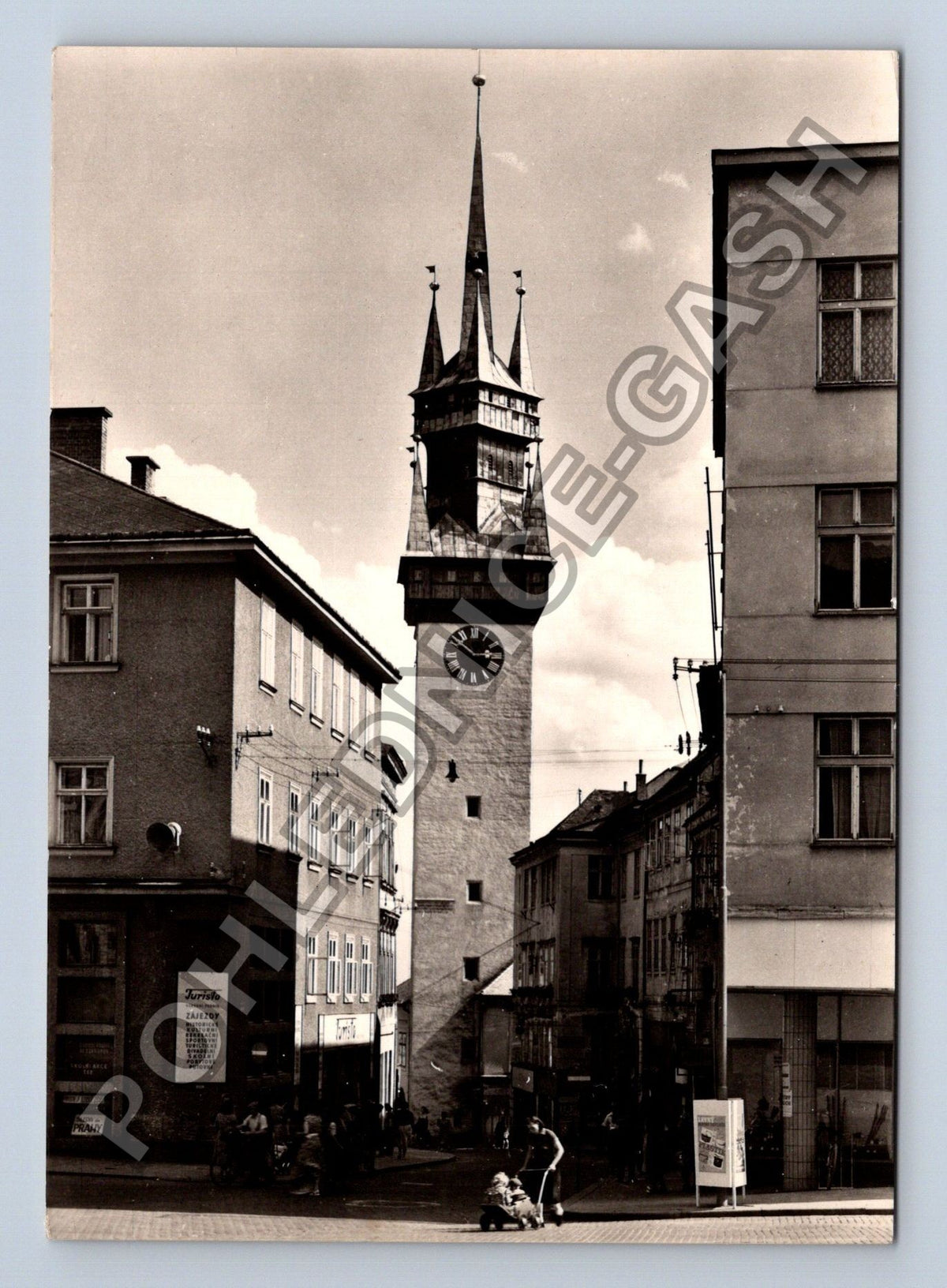 Pohlednice Znojmo radniční věž ulice (M38949)