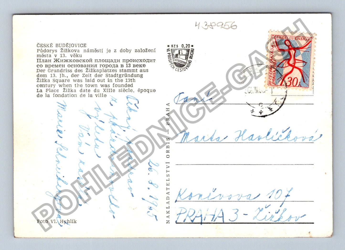 Pohlednice České Budějovice Žižkovo náměstí 1965 (M38956)