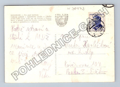 Pohlednice Krkonoše Pec pod Sněžkou lyžařský sjezd (M38973)