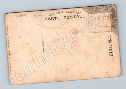 Pohlednice západ slunce a loď – Yokohama (M3898)